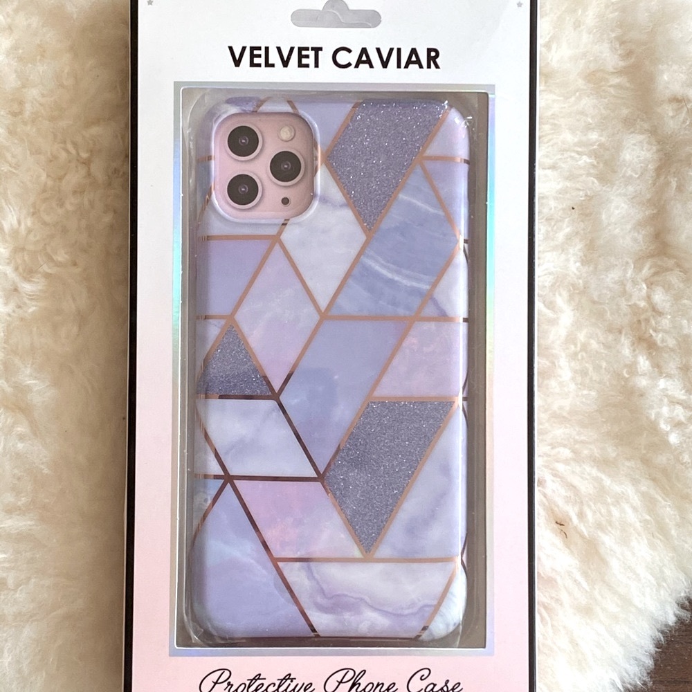 Purple Geometric Marble iPhone 11 Pro Max Case